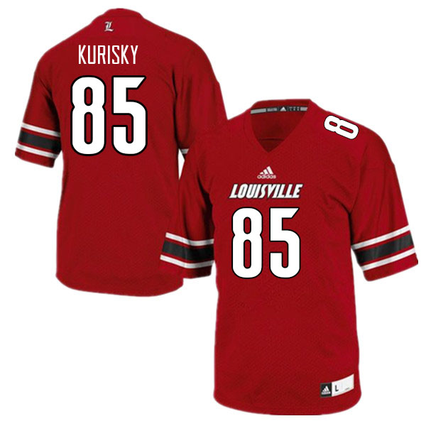 Men #85 Nate Kurisky Louisville Cardinals College Football Jerseys Sale-Red - Click Image to Close